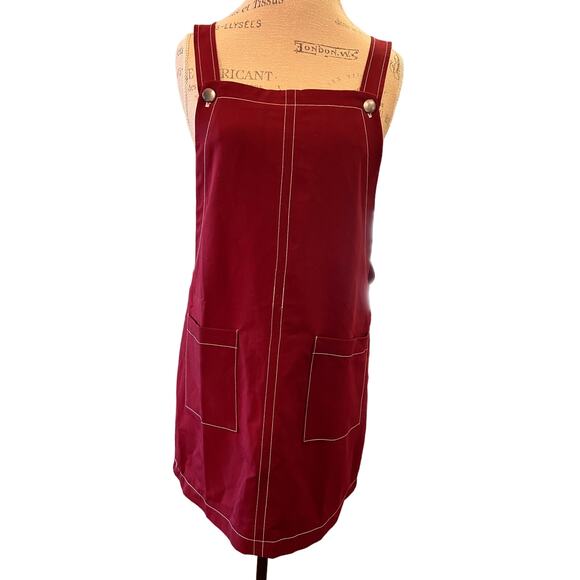 Forever 21 Overalls Burgandy
Contrast Stitch Mini Dress
Junior Size M - Picture 1 of 5